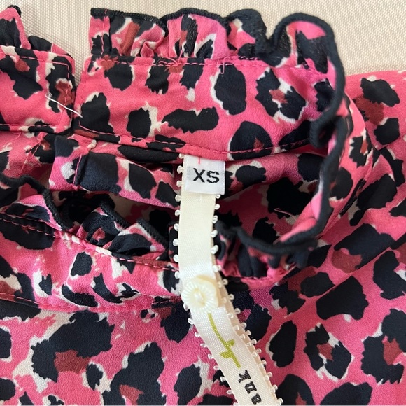 Uncle Frank Pink Leopard Print Sleeveless Dress High Neck Animal Print Size XS - Picture 11 of 12